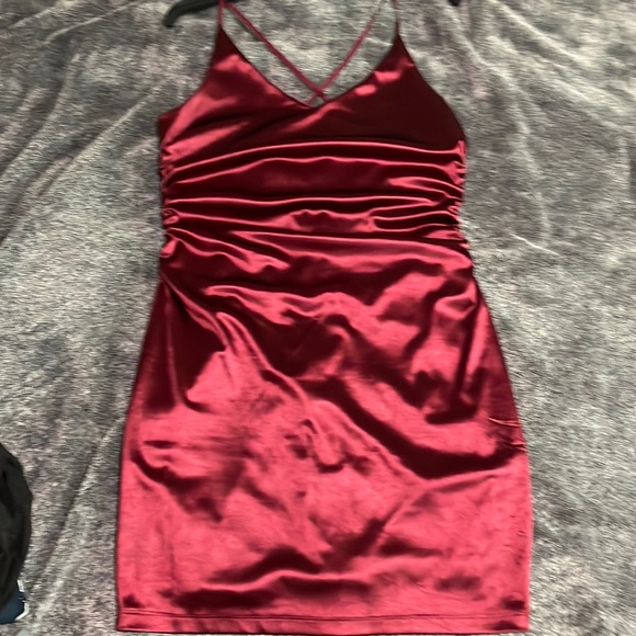 Emerald Sundae Dresses & Skirts - satin red dress